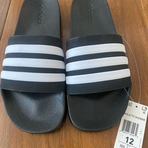 Men’s Size 12 Adidas Adilette slides. Brand new with tags and box